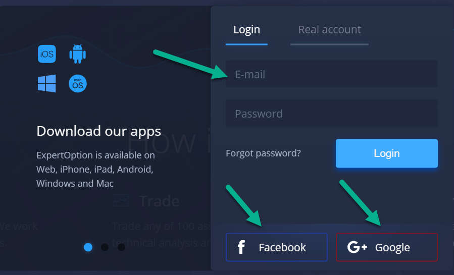 How to login to a ExpertOption Account on Desktop or Mobile How to login to a ExpertOption Account on Desktop or Mobile