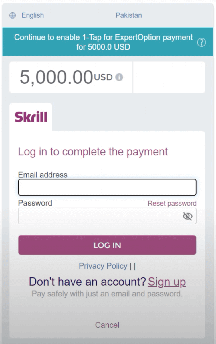 Внесите деньги в ExpertOption через банковские карты (Visa / Mastercard), электронные платежи и криптовалюту в Египте
