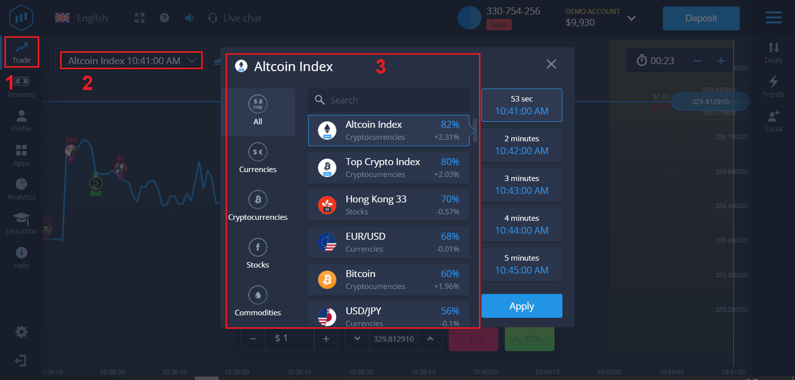 Cara Menyetor dan Berdagang Opsi Biner di ExpertOption Cara Menyetor dan Berdagang Opsi Biner di ExpertOption