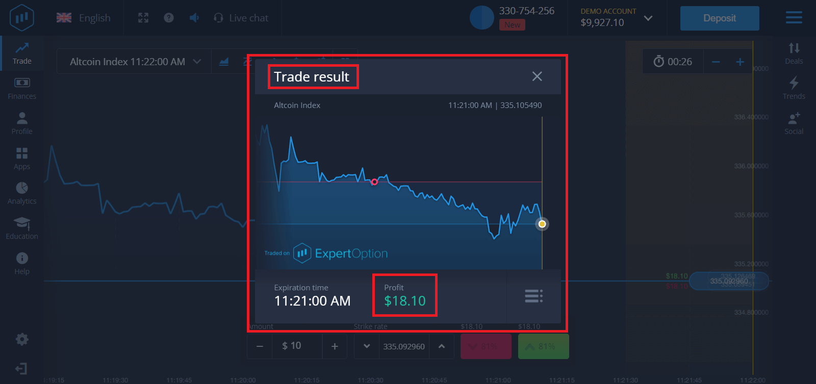 Cara Menyetor dan Berdagang Opsi Biner di ExpertOption Cara Menyetor dan Berdagang Opsi Biner di ExpertOption