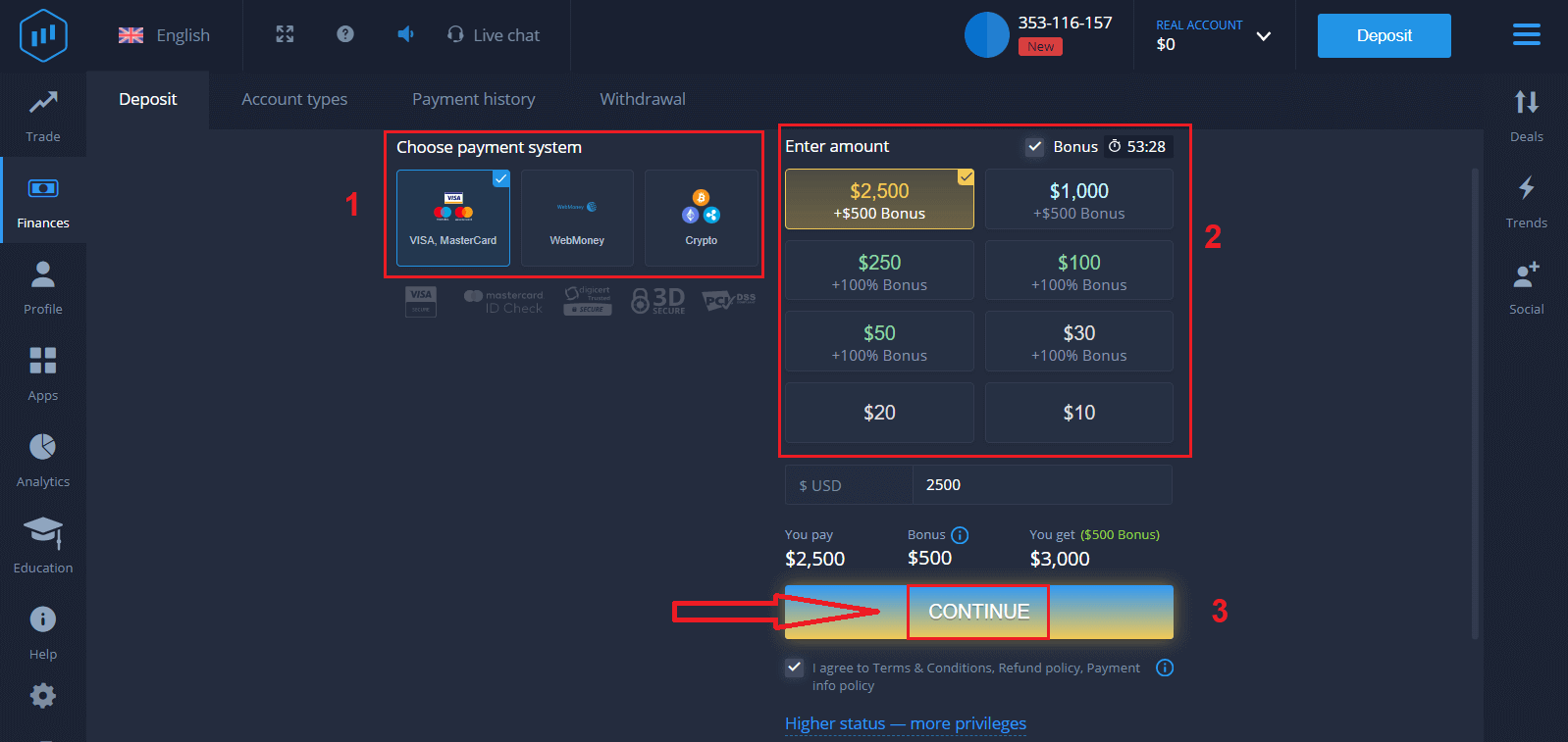 Cómo iniciar sesión y comenzar a operar con opciones binarias en ExpertOption Cómo iniciar sesión y comenzar a operar con opciones binarias en ExpertOption