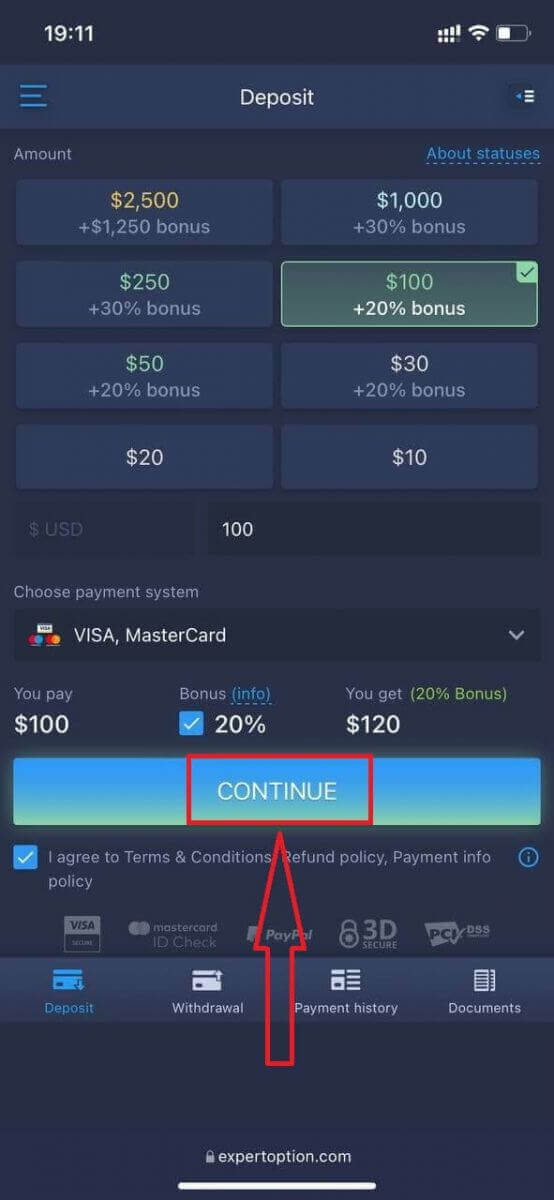 Como fazer login no ExpertOption