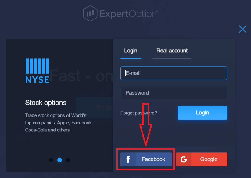 Como fazer login no ExpertOption