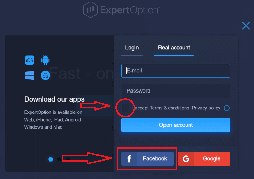 ExpertOption でアカウントを開く: アカウントの種類と設定手順 ExpertOption でアカウントを開く: アカウントの種類と設定手順